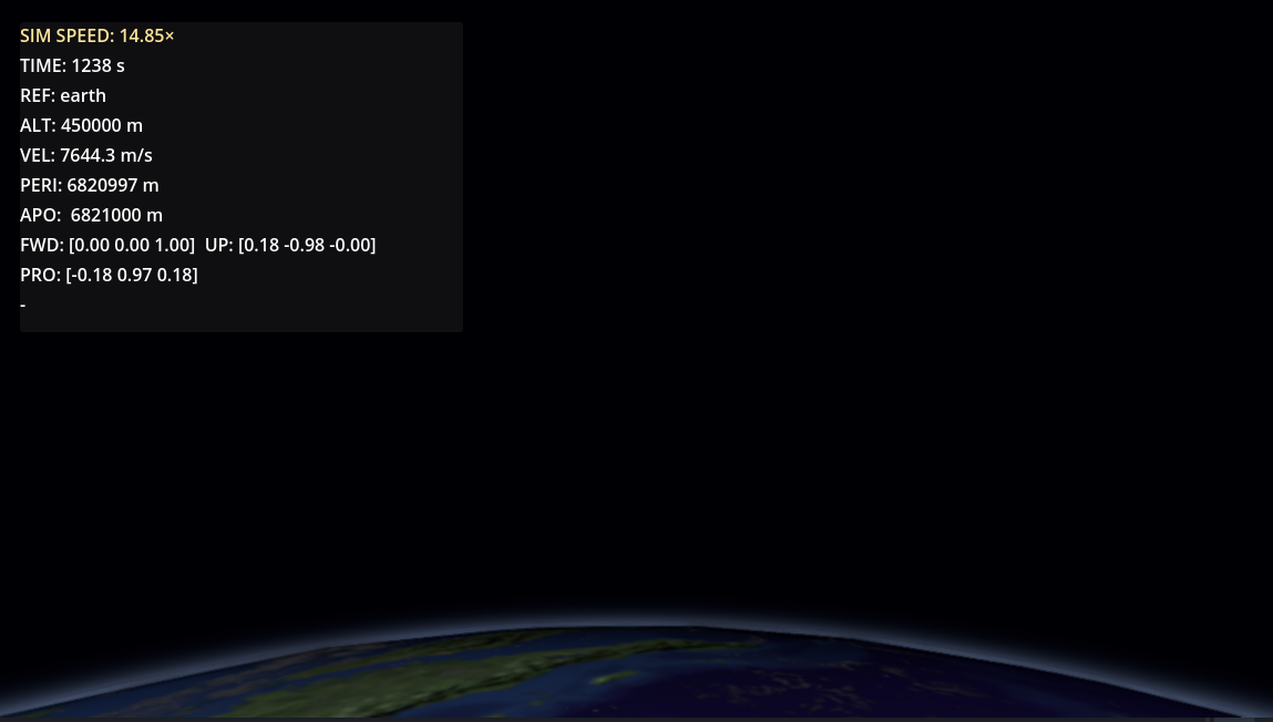 LEO en tierra a 450km de alt.